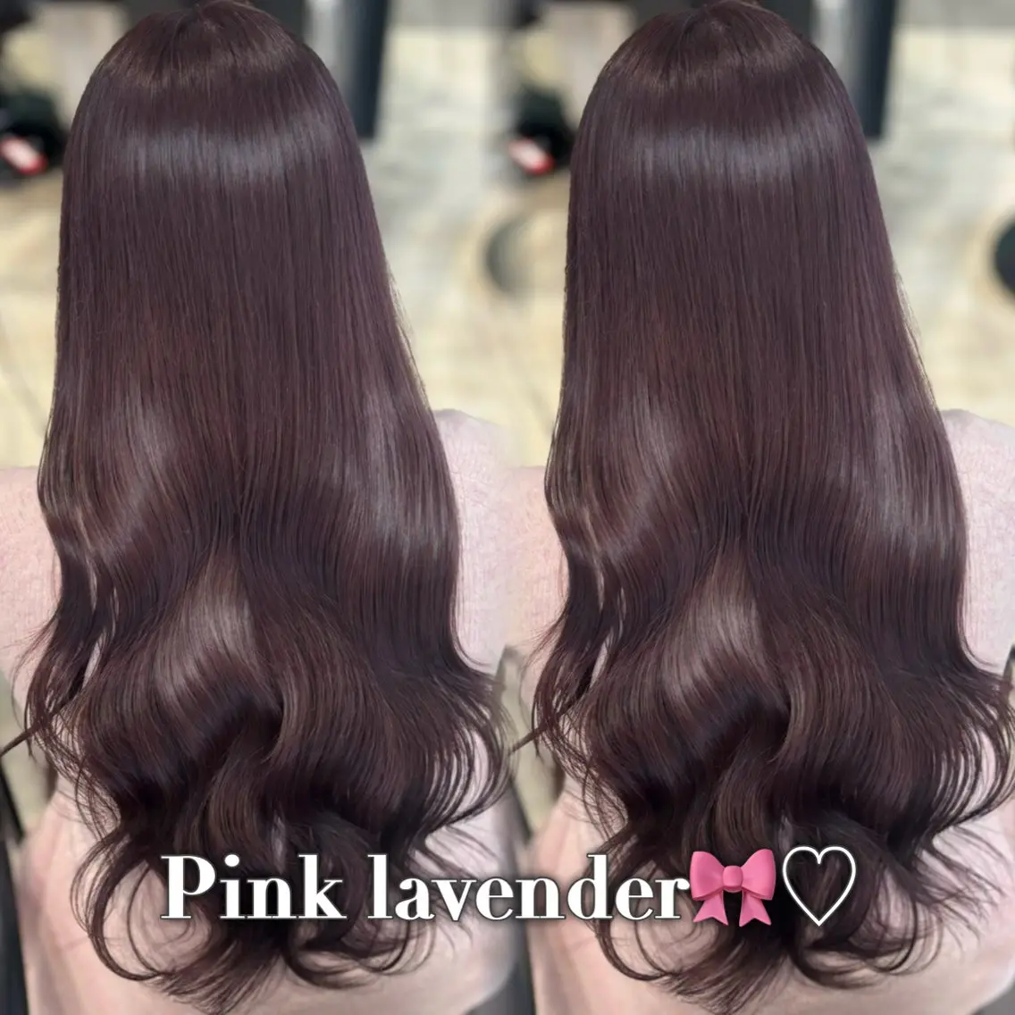 ロング カラー ブリーチ 透明感カラー カット ヘアカラー トリートメント Kurumi🩶銀座 ピンクラベンダー🎀のヘアスタイル
