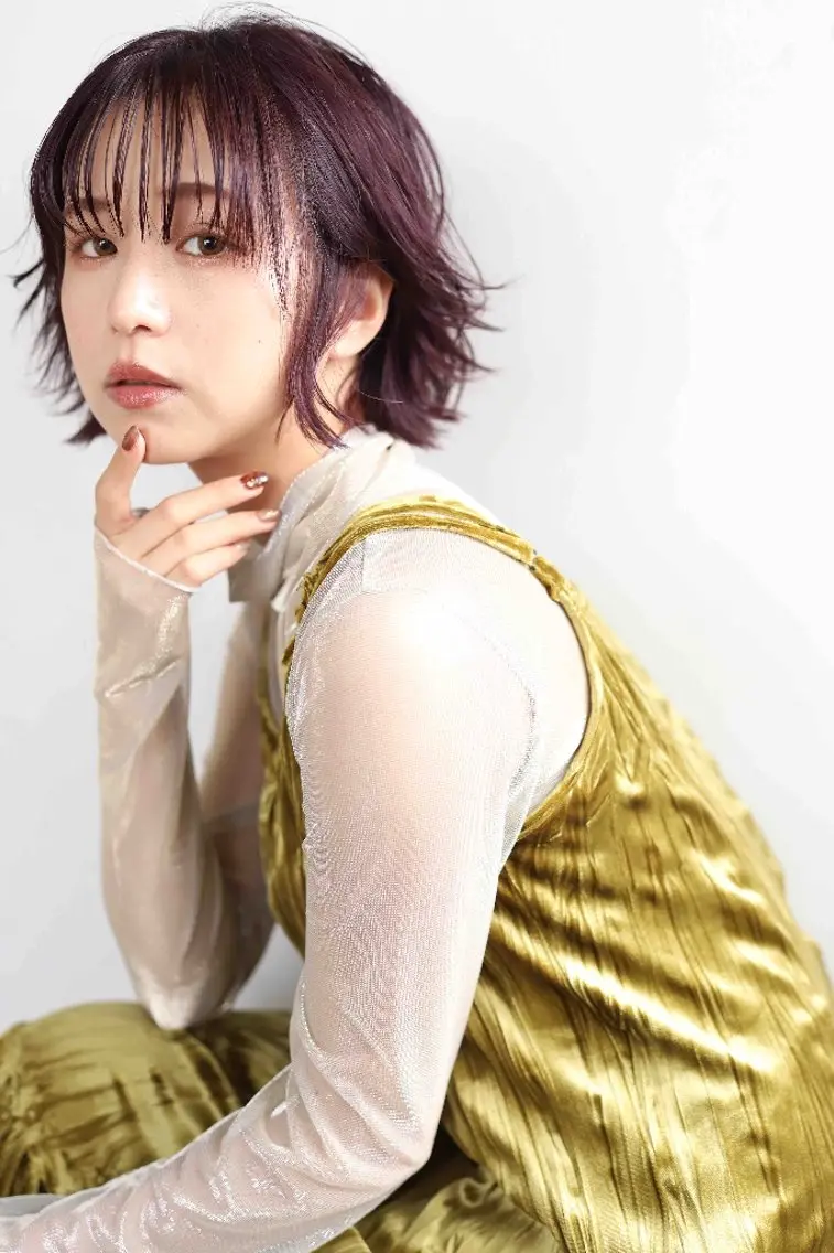 ショート カラー カシス ピンクカラー カット ヘアカラー トリートメント Culumi クルミ 松井照雄/梅田茶屋町のヘアスタイル