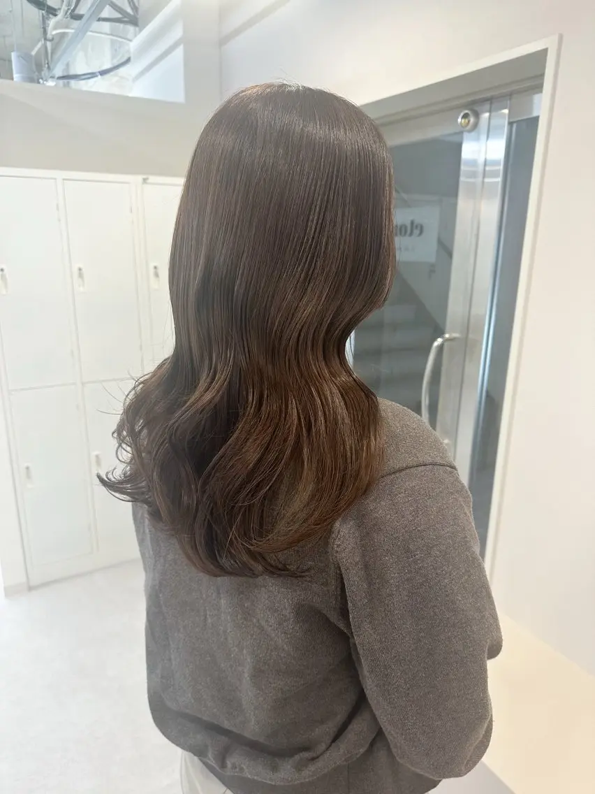 ロング カラー オリーブカラー 🌼透明感艶カラー オリーブ🌼河村咲のヘアスタイル