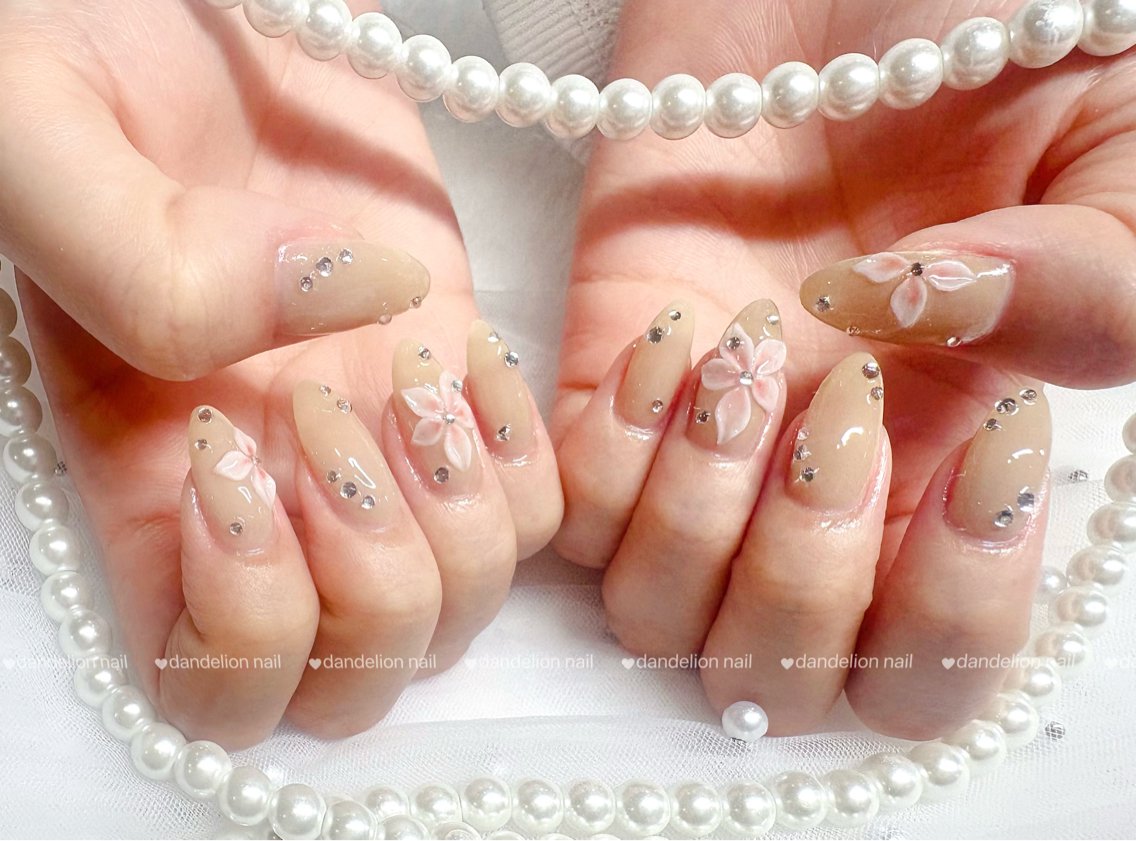 ネイル 持ち込み ワンホンネイル ハンドネイル dandelion nail北千住のネイルデザイン