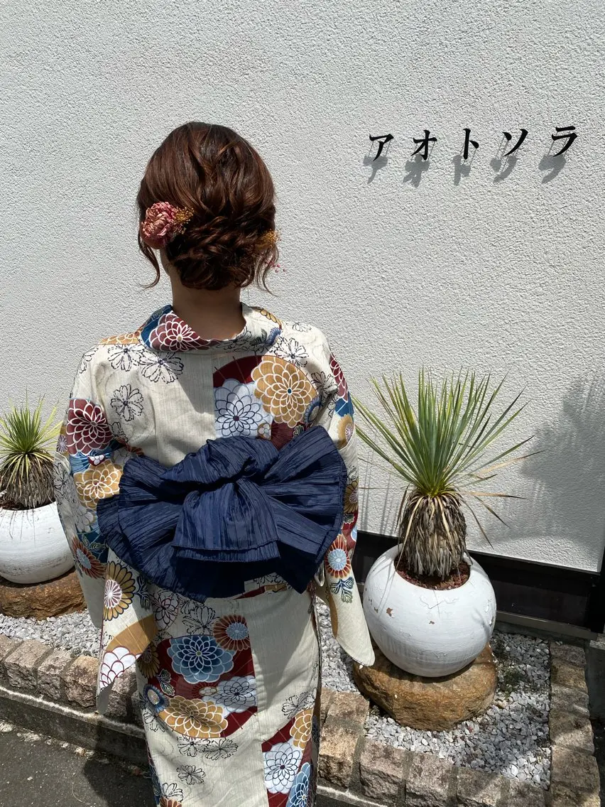 ヘアアレンジ 浴衣 アオトソラ いしざかのヘアスタイル