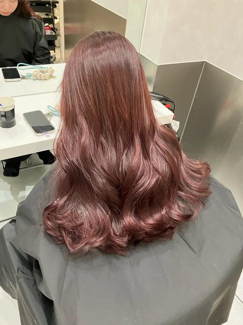 ロング カラー カット ヘアカラー トリートメント 💖ブリーチなし透明 感💖ASAHIのヘアスタイル