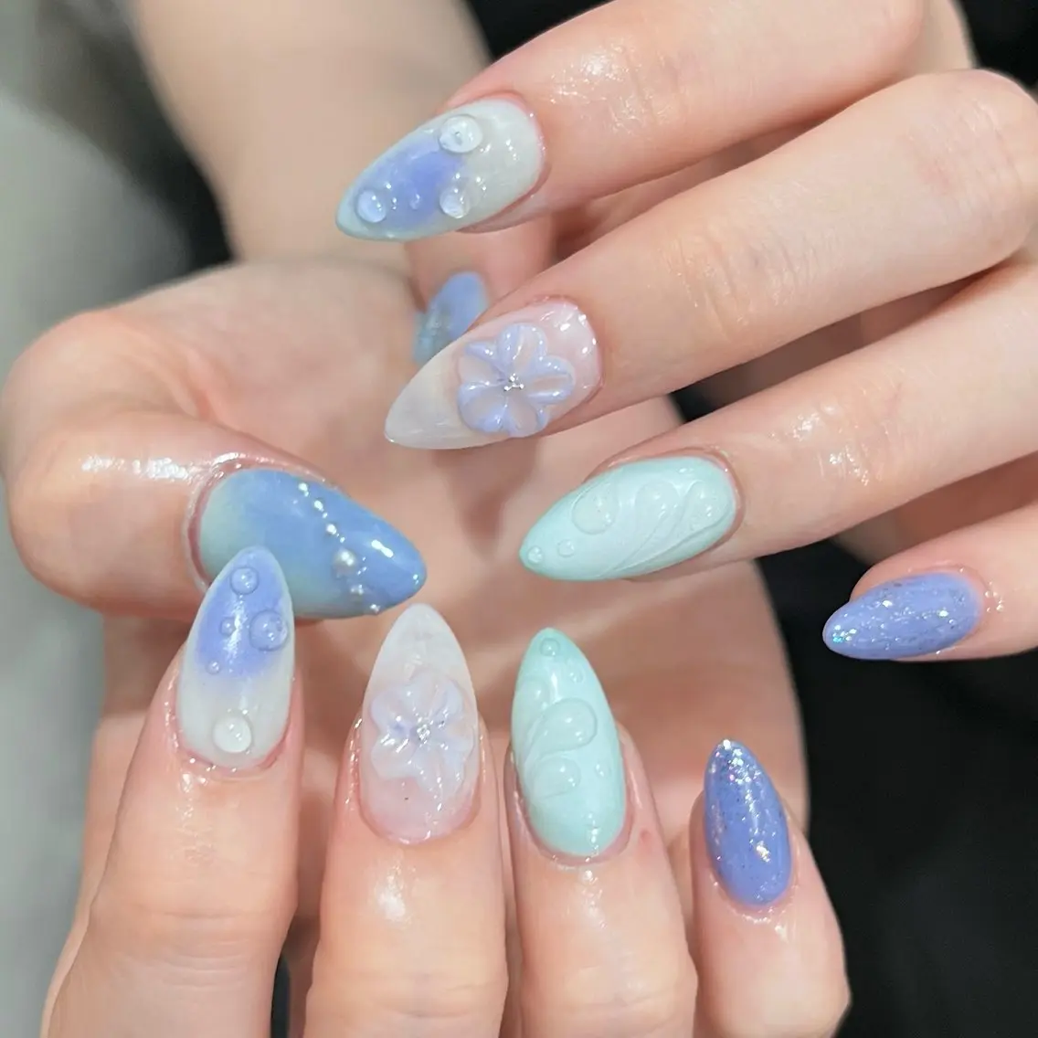 ネイル 韓国ネイル ワンホンネイル ハンドネイル ハンドケア Kawaii _Nailのネイルデザイン