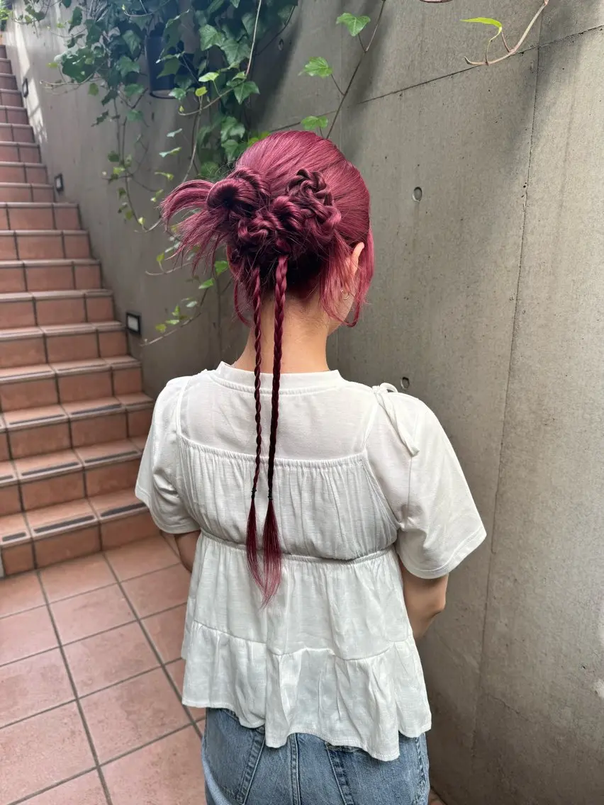 ロング ヘアアレンジ 🎗️【ヘアセット 美眉】吉川玲🎗️のヘアスタイル