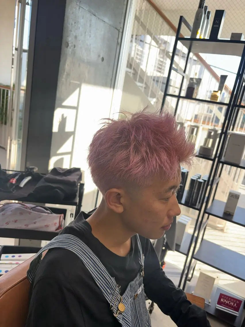 パーマ メンズ メンズブリーチ 海外風パーマ カラー特化園田　楓莉のヘアスタイル