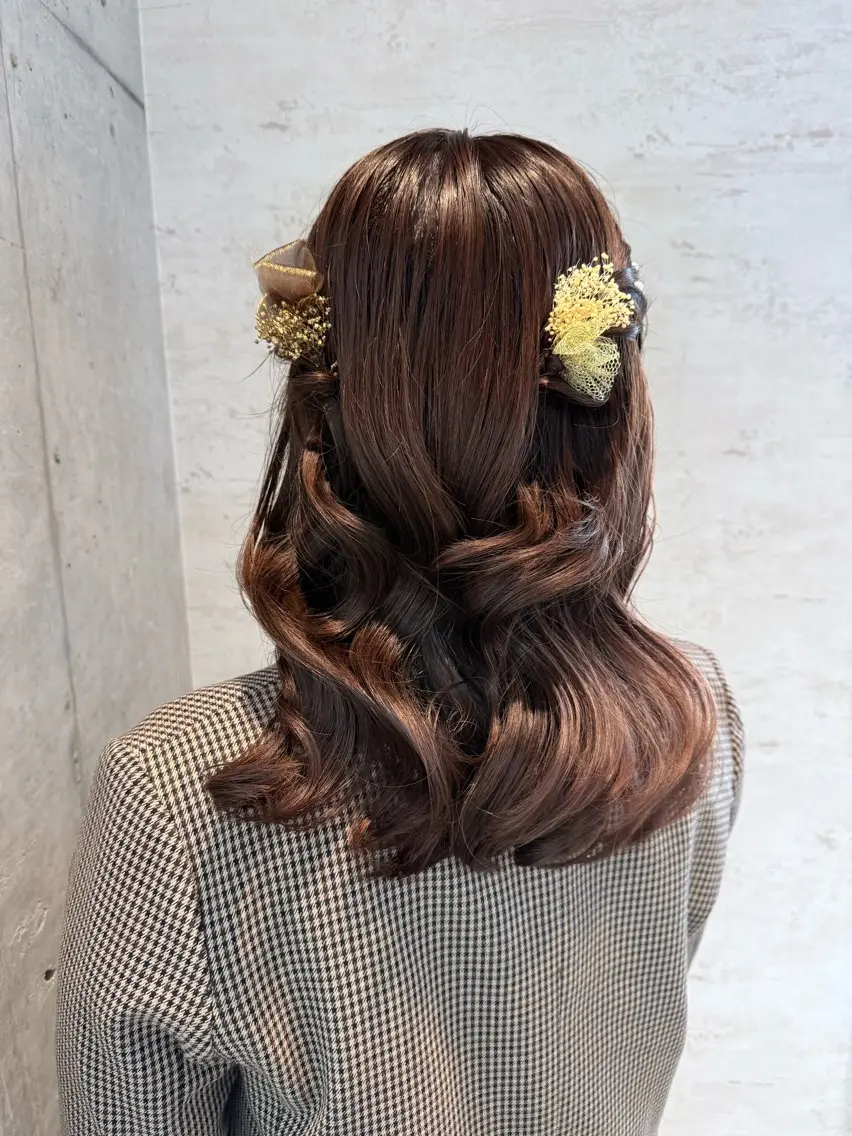 セミロング ヘアアレンジ 🎀ヘアセット/艶髪 /はやしほのか🎀のヘアスタイル