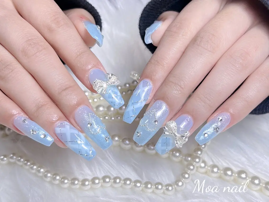 ネイル 長さ出し スカルプネイル ワンホンネイル ハンドネイル Moa nailのネイルデザイン