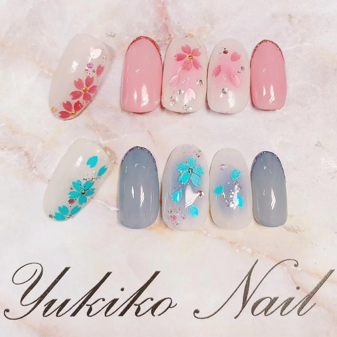 ネイル 桜ネイル ハンドネイル ユキコ ネイルのネイルデザイン