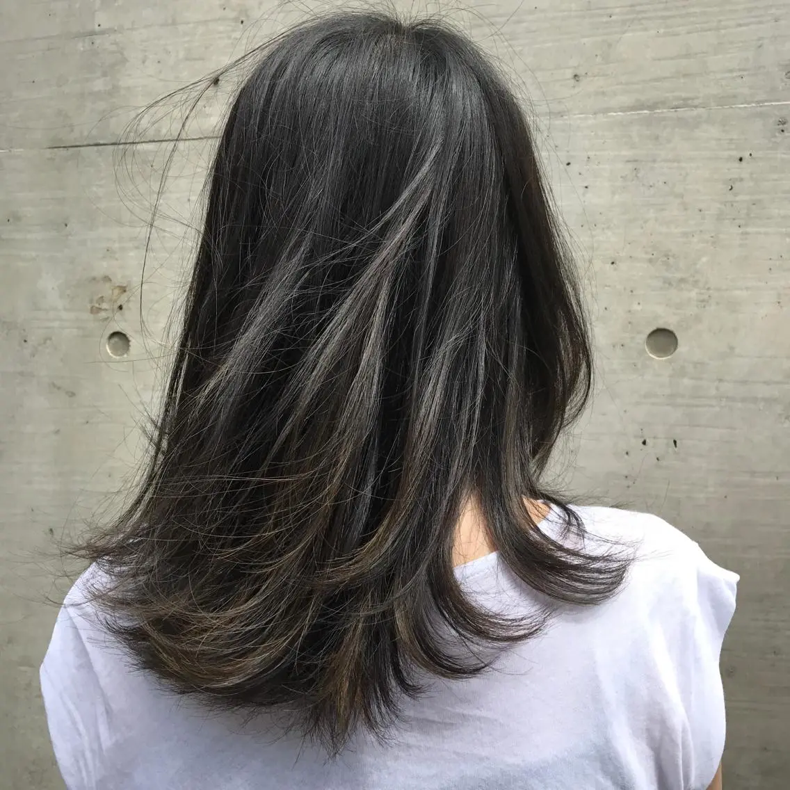 ミディアム カラー ハイライトカラー ハイライト 佐野 智史のヘアスタイル
