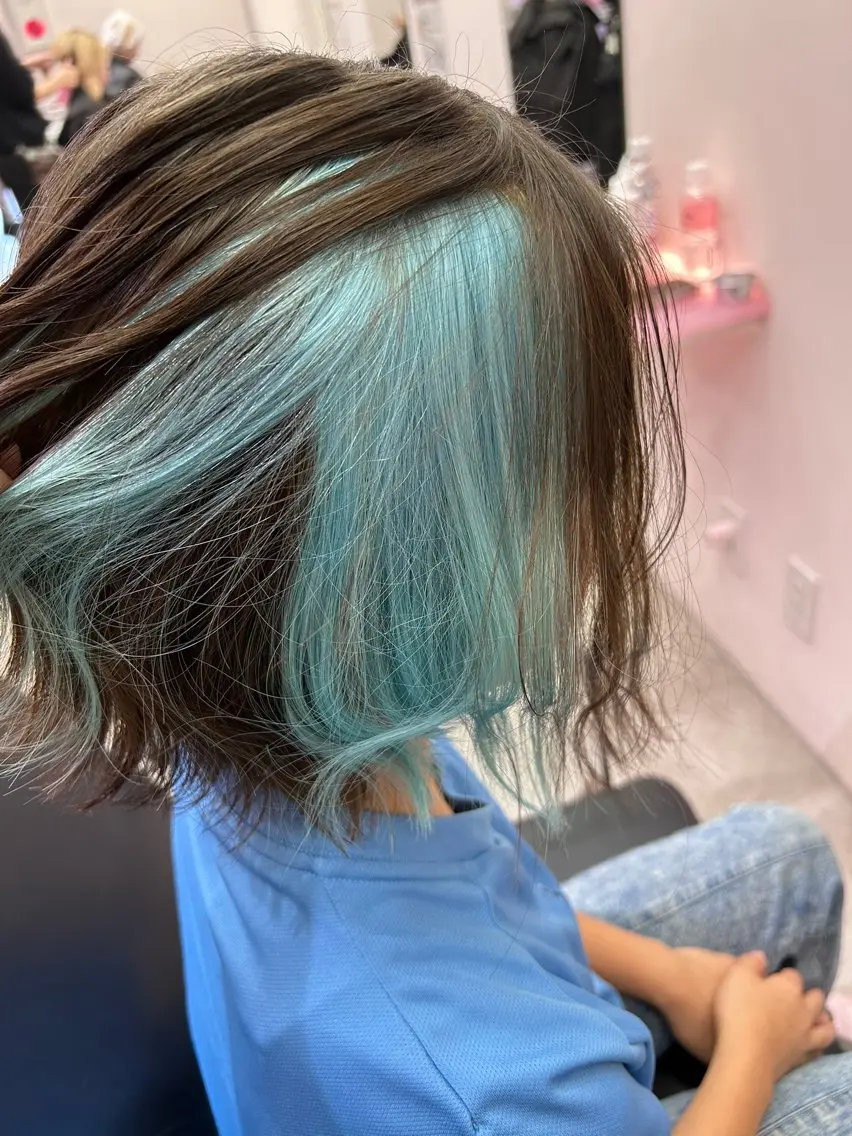 キッズ ヘアカラー moe/名古屋 /ブリーチモデルのヘアスタイル