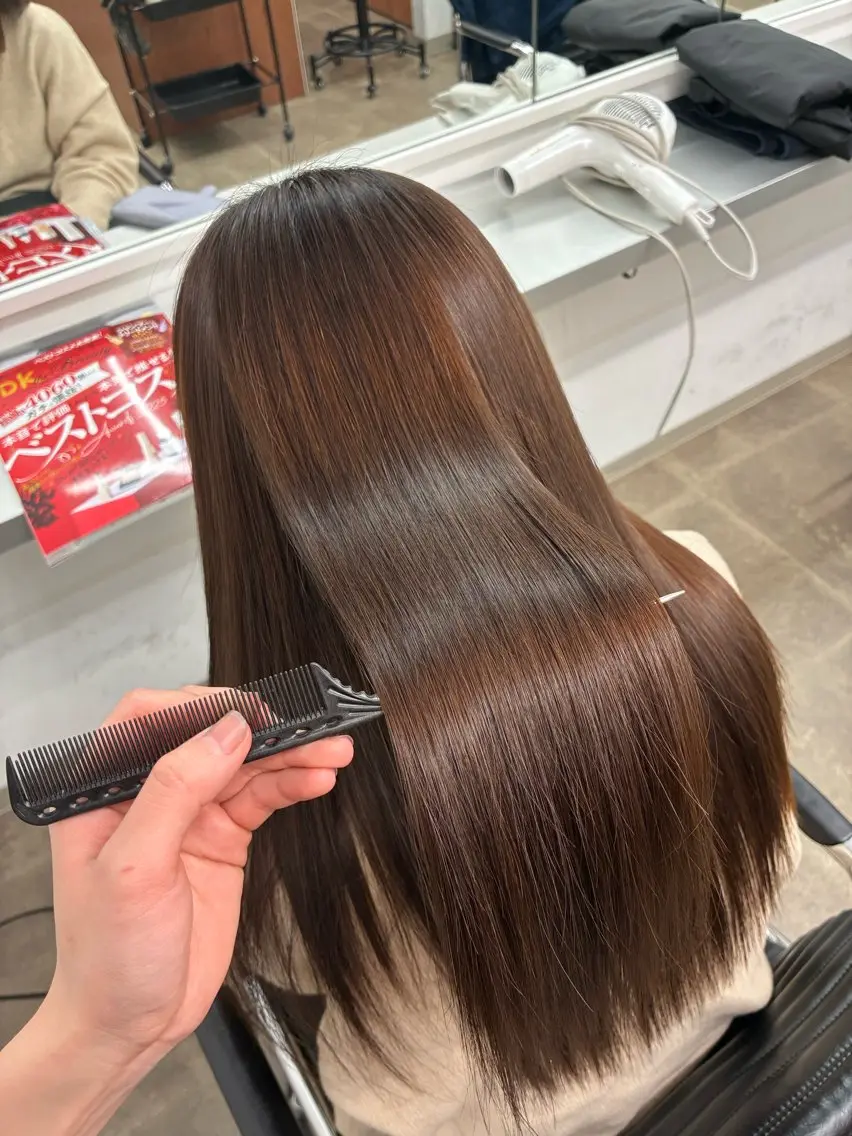 ロング 縮毛矯正 ENV船橋 櫻井ちののヘアスタイル