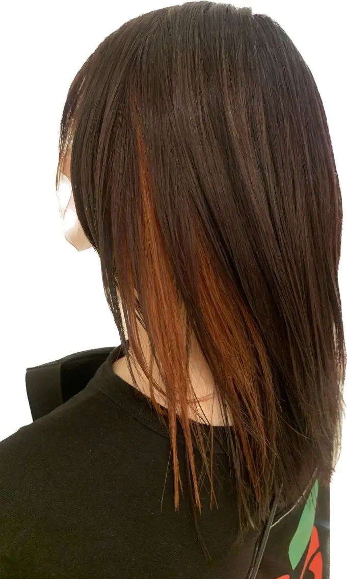 セミロング カラー ヘアアレンジ ミドウチ アヤカのヘアスタイル