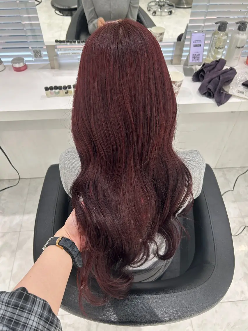 ロング カラー ヘアカラー 💗ブリーチなし暖色 kotono💗のヘアスタイル