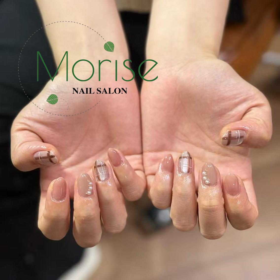 ネイル チークネイル 長さ出し フラッシュネイル フレンチネイル ガラスフレンチ ハンドネイル ハンドケア Morise Nail 原宿店のネイルデザイン