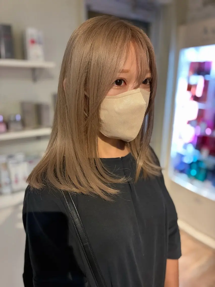 セミロング カット ヘアカラー PayPay対応 kaito🍫のヘアスタイル