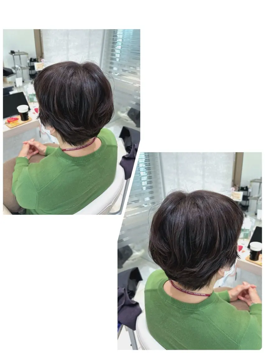 ショート ヘアカラー トリートメント 縮毛矯正&髪質改善 西野のヘアスタイル