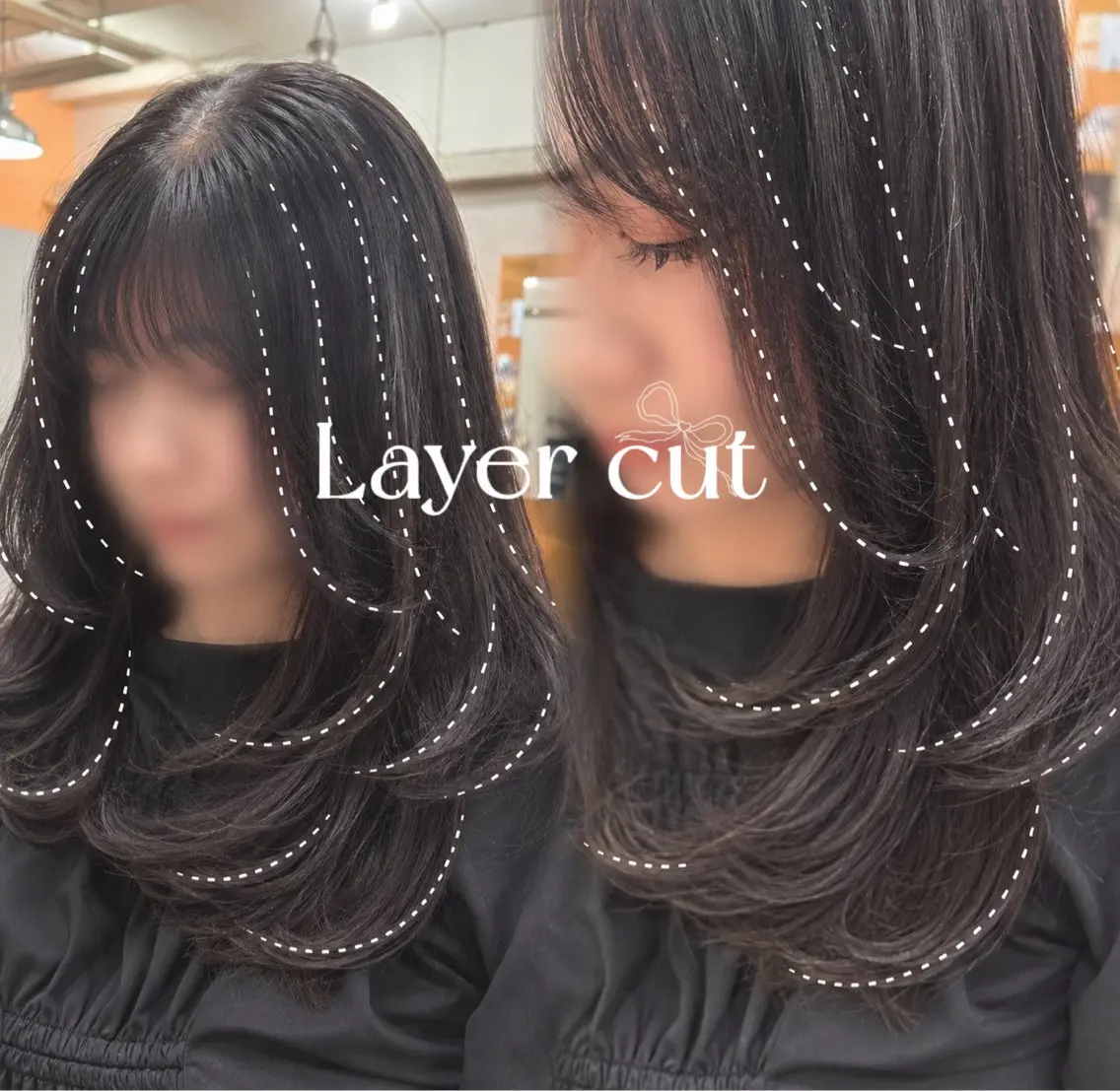 セミロング レイヤーカット カット 宮崎 稚世のヘアスタイル