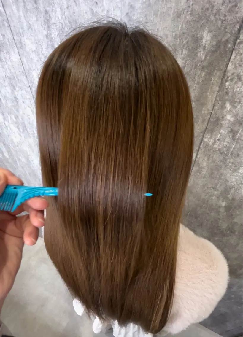 ロング カラー 似合わせ 顔周りYUUGAのヘアスタイル