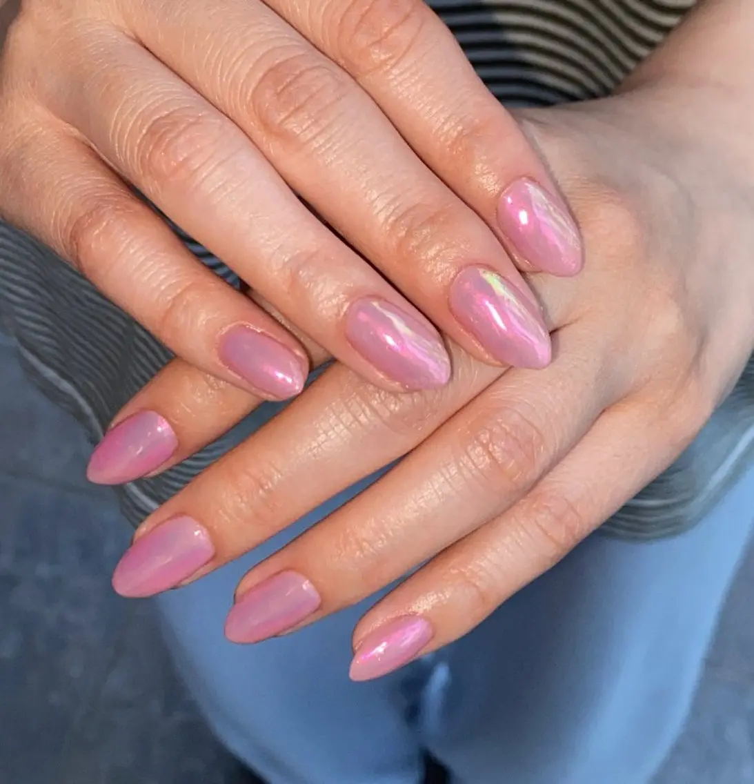 ネイル ミラーネイル Saaya LANDHAKATAのネイルデザイン