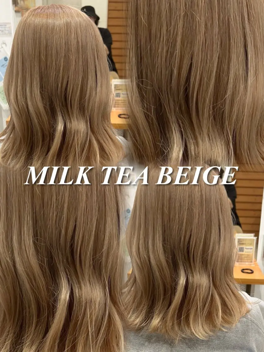 セミロング カラー ベージュカラー ブリーチ マンツーマン施術 🥥國谷俊介🥥のヘアスタイル