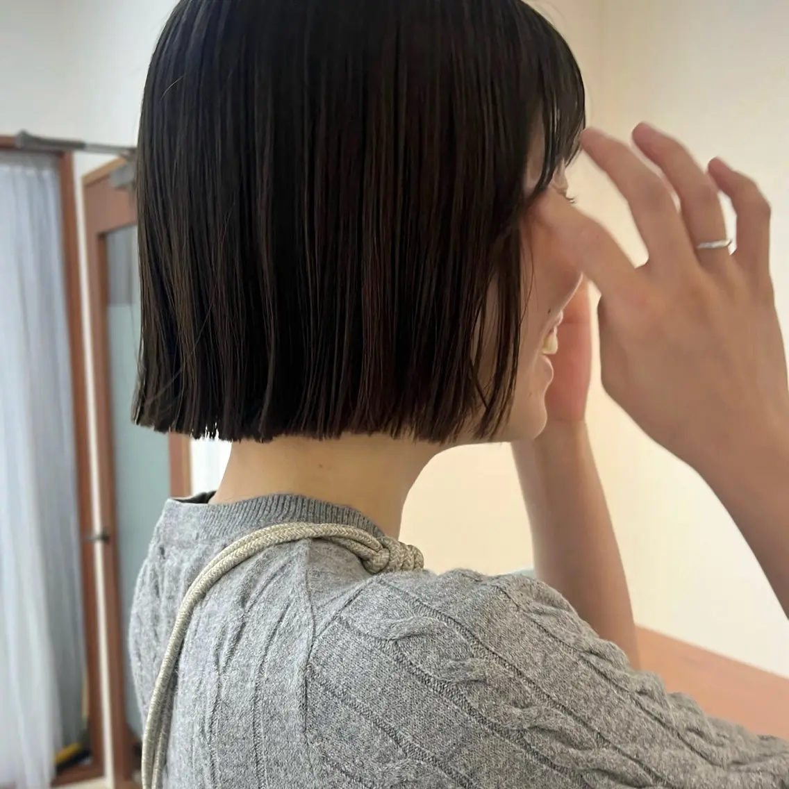 ショート ボブ カット トリートメント ボブ/透明感カラー /坂口恵梨子のヘアスタイル