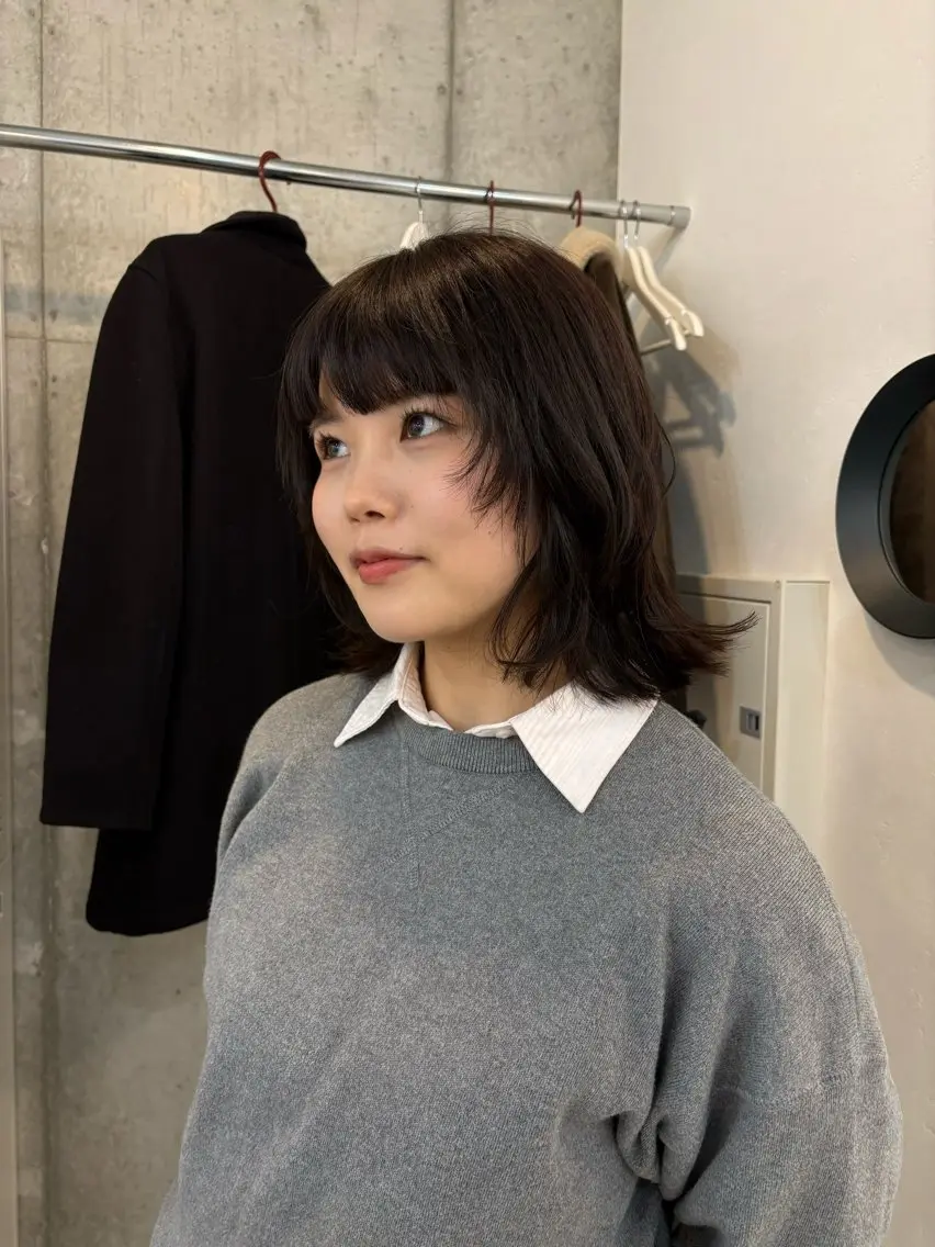 ミディアム カラー カット ヘアカラー eri kinjoのヘアスタイル