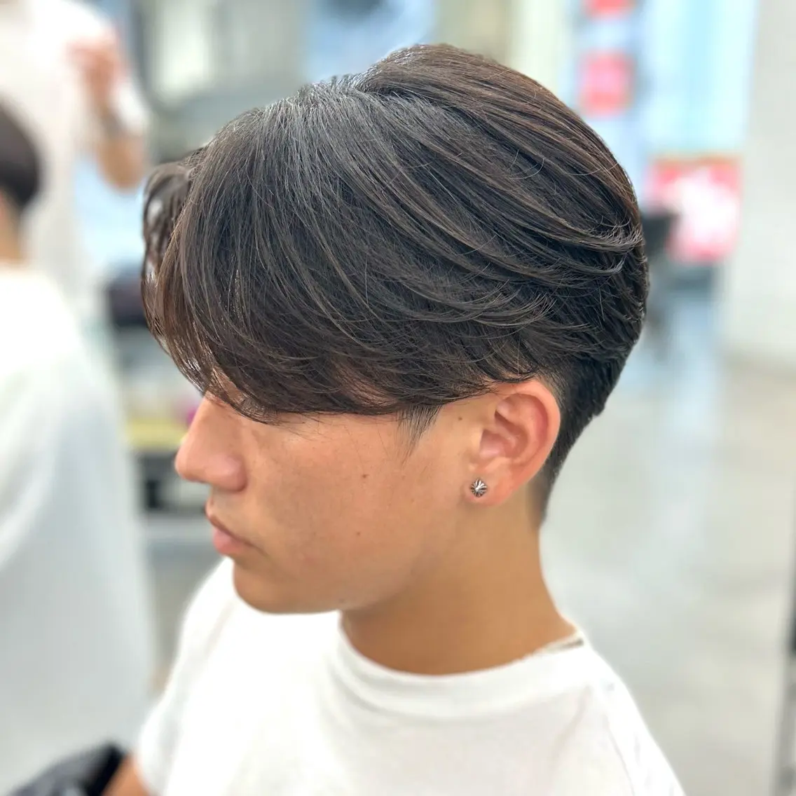 ショート パーマ メンズ フェザーパーマ メンズパーマ カット パーマ 韓国ヘア🇰🇷 メンズパーマ/つかさのヘアスタイル