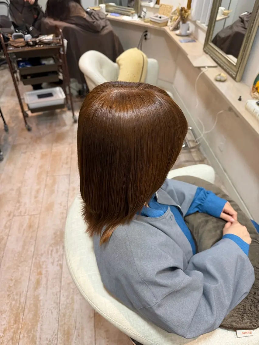 カラー 縮毛矯正 大野 愛代莉のヘアスタイル