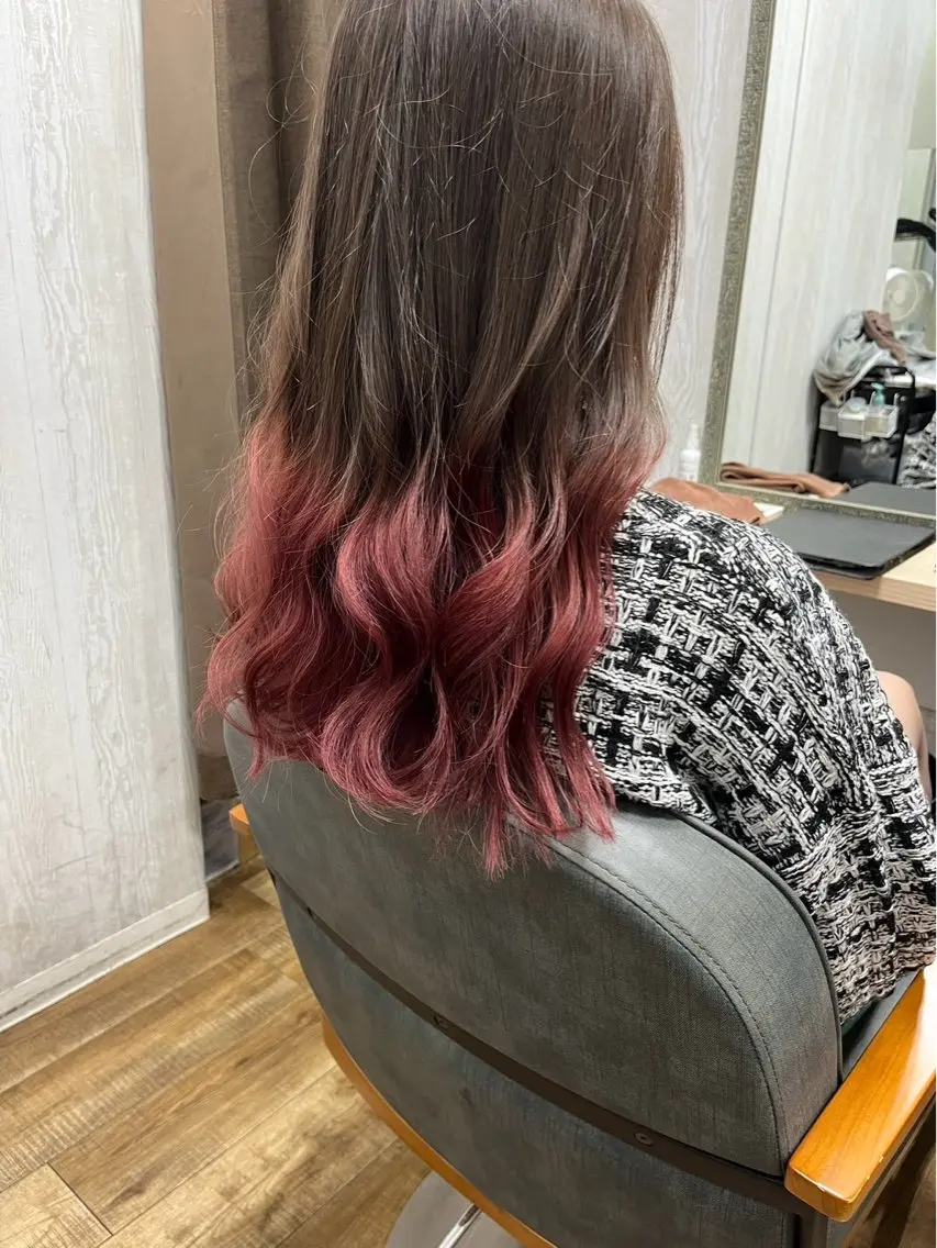 セミロング カラー 篠崎 太希のヘアスタイル