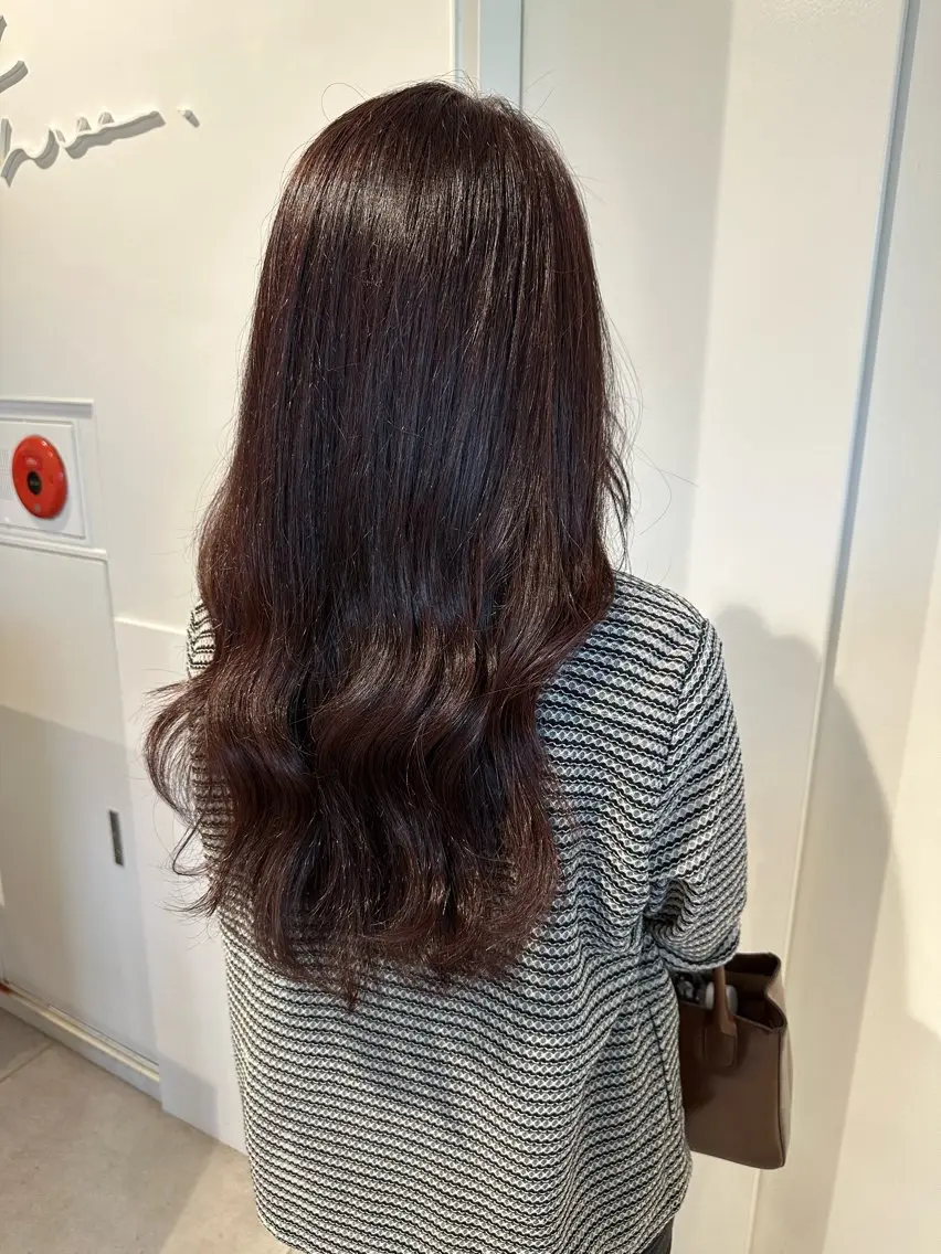 ロング カラー ピンクカラー バイオレットカラー 和田 あおいのヘアスタイル