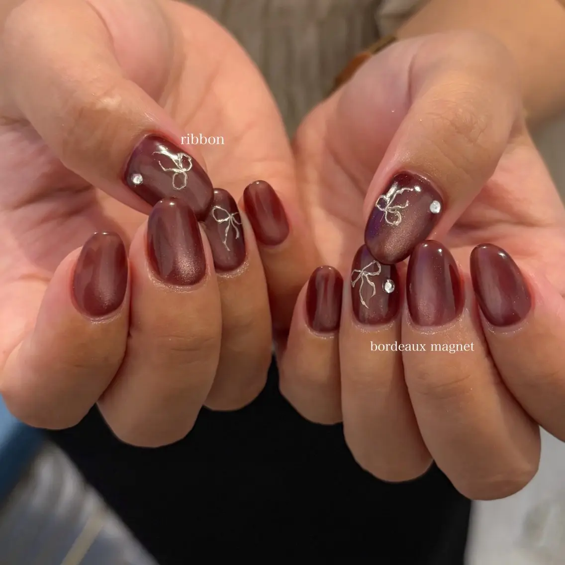 ネイル ボルドー ハンドネイル IZUMIꕤnail 堺筋本町|心斎橋のネイルデザイン