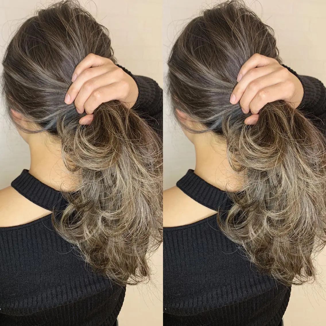 セミロング カラー ヘアアレンジ ハイライトカラー ハイライト ヘアカラー トリートメント 縮毛矯正 髪質改善寺坂雄飛💐のヘアスタイル