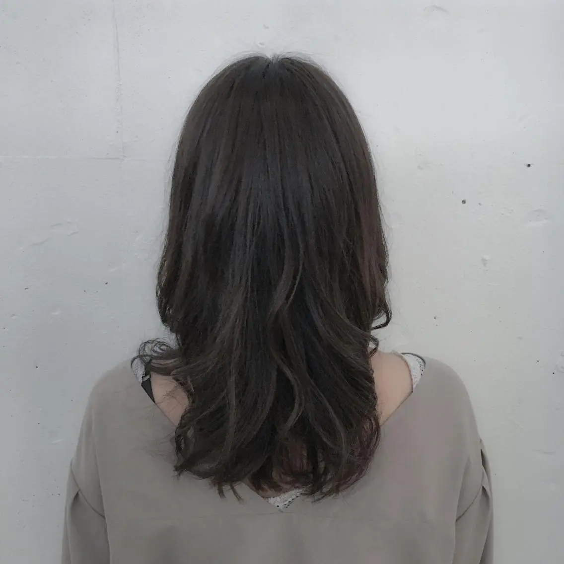 セミロング カラー パーマ カット ヘアカラー パーマ トミタ アツシのヘアスタイル