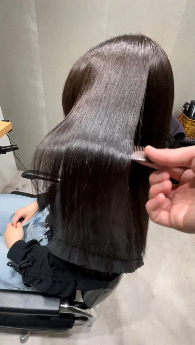 ミディアム カラー ケアカラー トリートメント 髪質改善ヘアケア 艶髪特化/上田のヘアスタイル