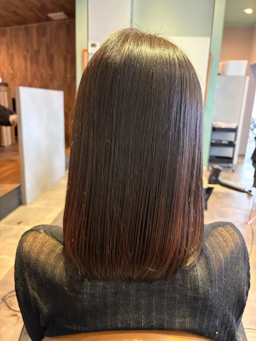 ミディアム カット ✨縮毛矯正モデル✨ RURUのヘアスタイル