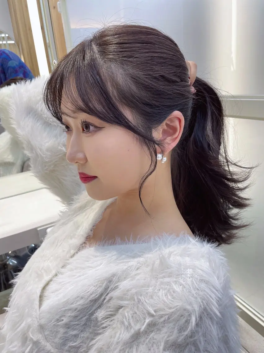 ミディアム カット ヘアカラー トリートメント 顔周り/レイヤー /韓国ヘア/TAKUのヘアスタイル