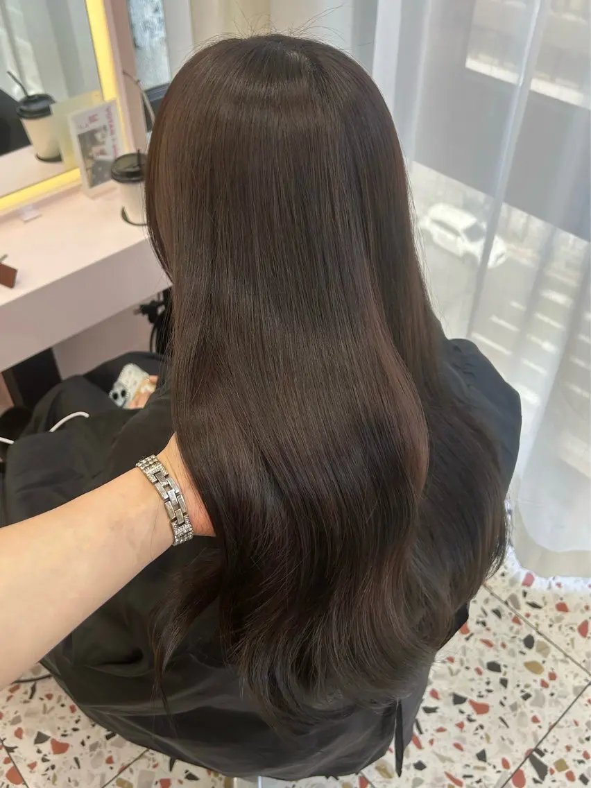 セミロング カット ヘアカラー トリートメント 表参道/ワンホンヘア SAAYA🖤のヘアスタイル