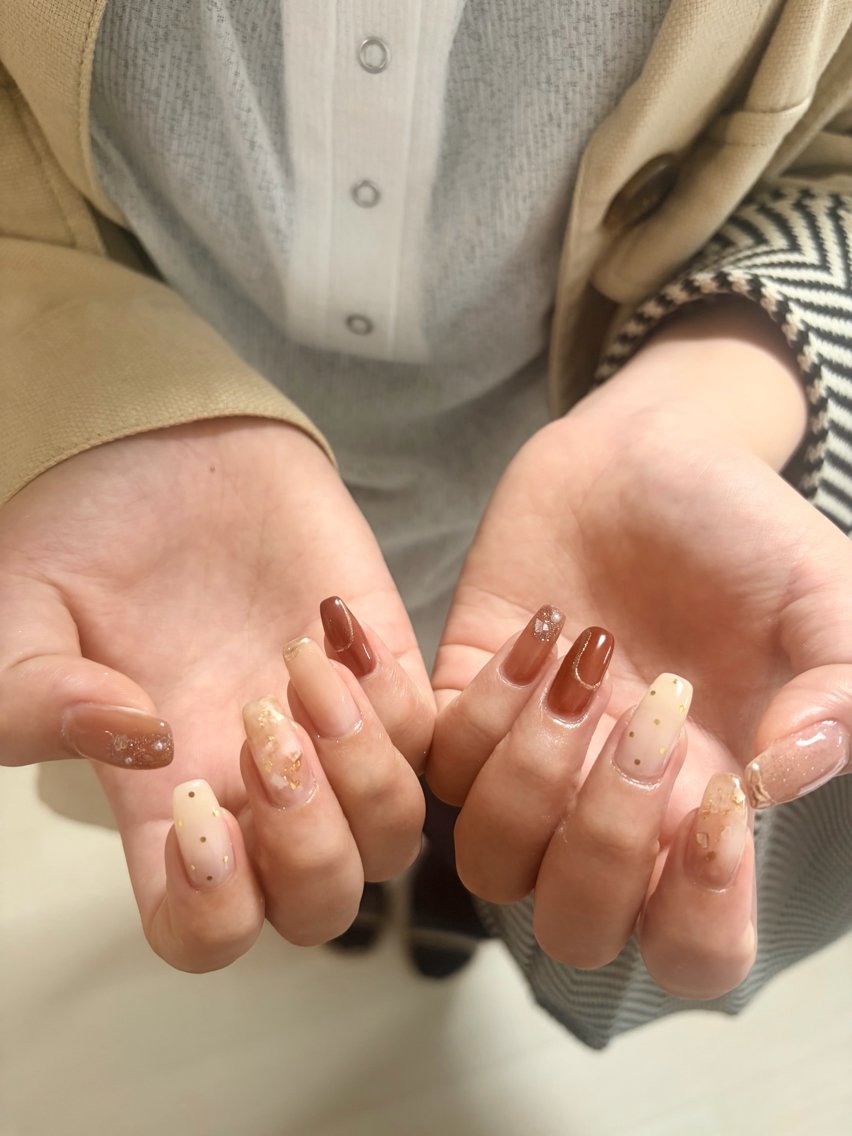 ネイル アートネイル ニュアンスネイル パラジェル持ち込み可 🍒Yuko🍒のネイルデザイン