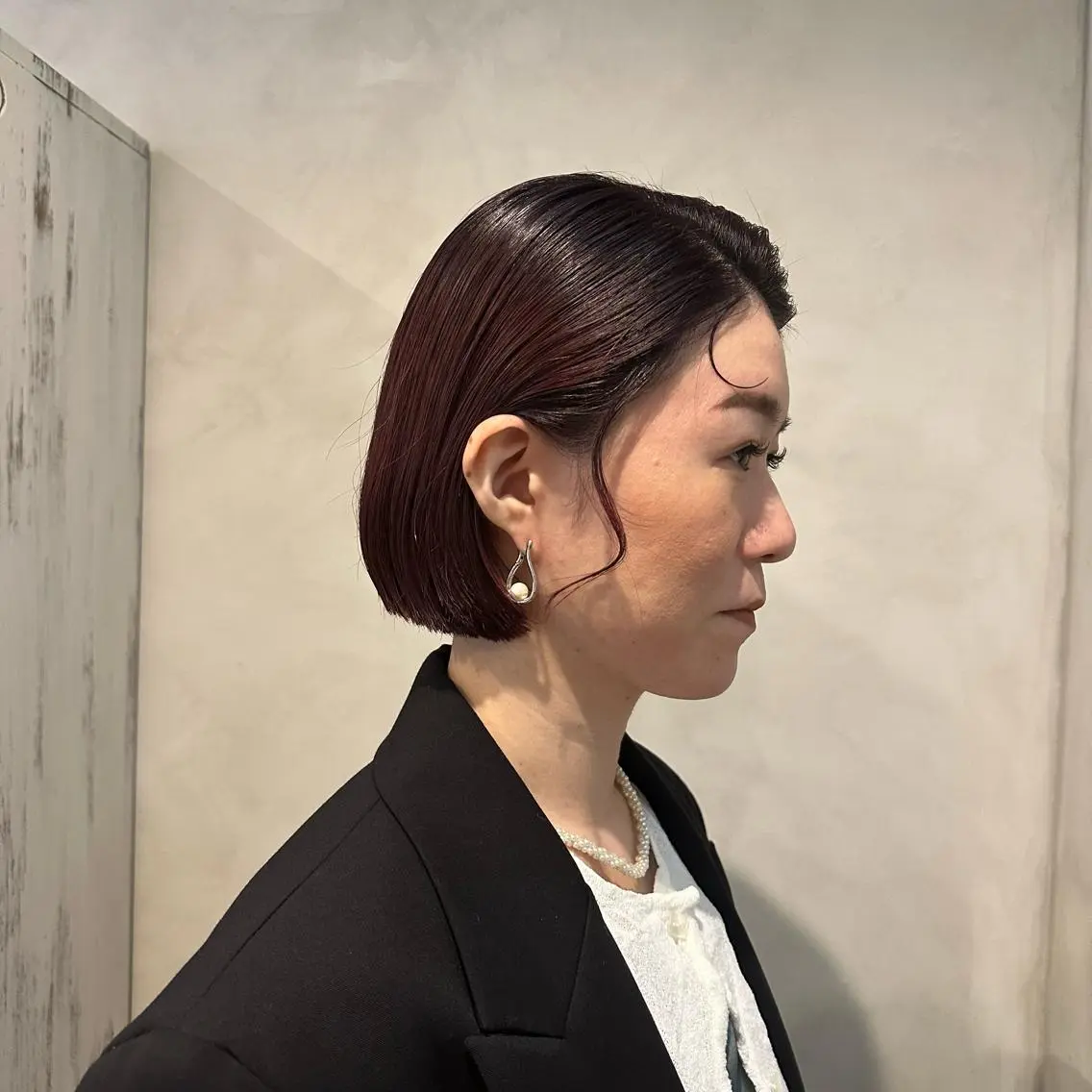ミディアム Yuki☺︎パーマ レイヤーカットのヘアスタイル