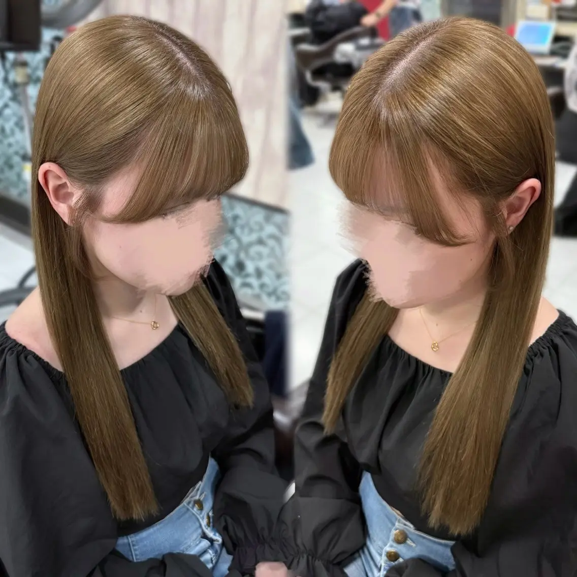 ロング 顔周りカット カットモデル募集中 💜manaka💜のヘアスタイル