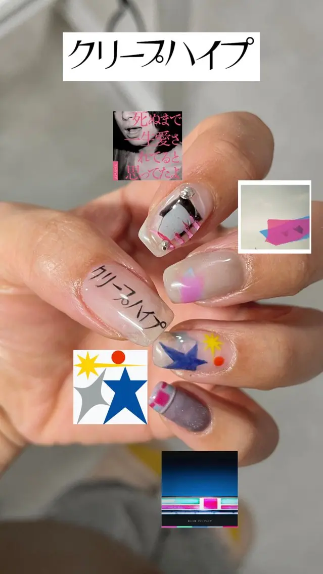 ショート ハンドネイル LBnail.sae /おえかきネイルのネイルデザイン