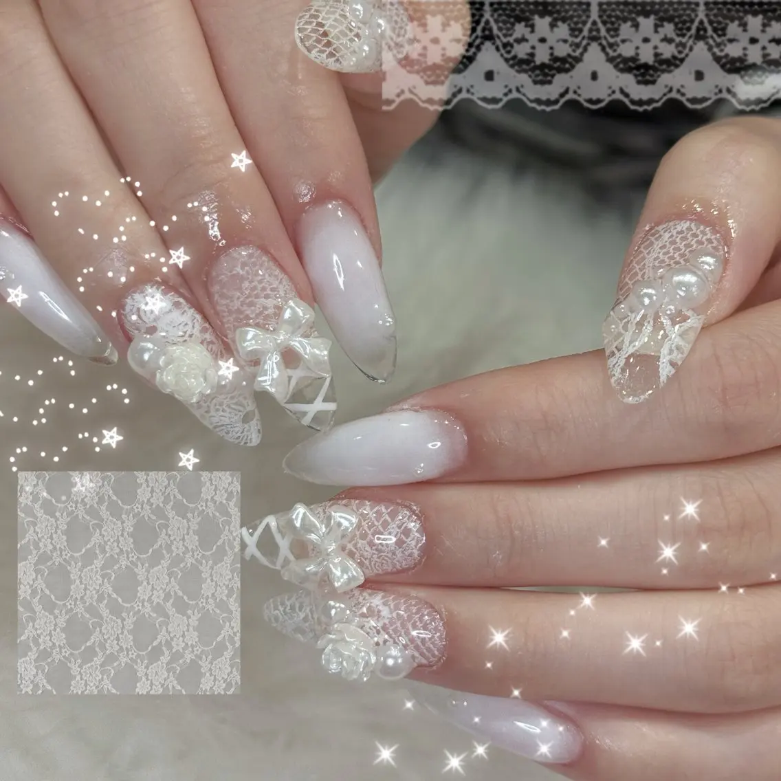 ネイル ハンドネイル ハンドケア 🎀うかん 🎀チップ長さ出しのネイルデザイン