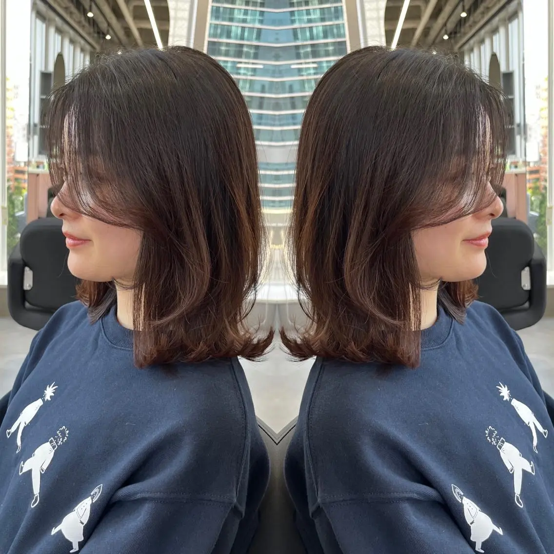 セミロング 岸田 悠佑のヘアスタイル