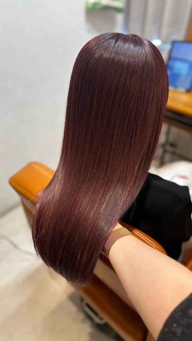 ロング カラー カット ヘアカラー トリートメント 【完全個室】髪質改善 暖色カラー/山崎唯奈のヘアスタイル