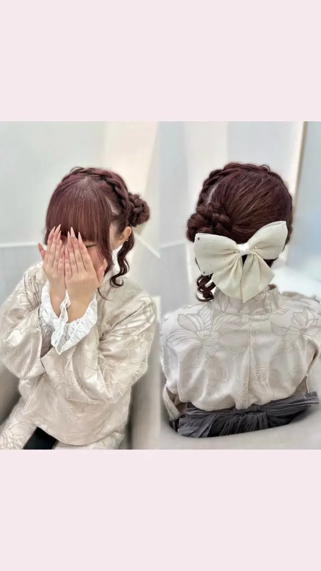 ヘアアレンジ ゆうひ🎀艶カラー/ ヘアメ/チョコカラーのヘアスタイル