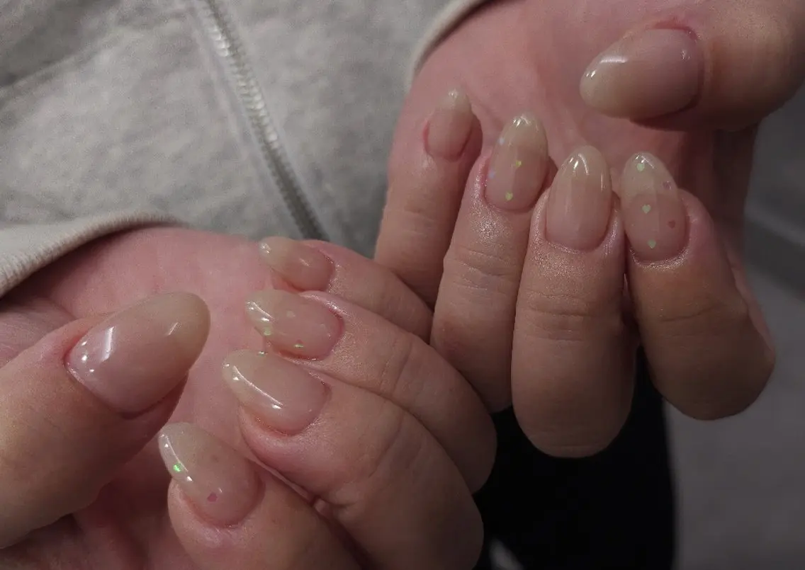 ネイル アートネイル ドット ジェルネイル ハート パラジェル ハンドネイル puku nail 🌼kazu🌼のネイルデザイン