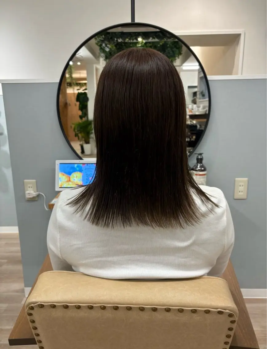 セミロング ヘアカラー トリートメント 🍊暖色カラー /ボブ/kanonのヘアスタイル