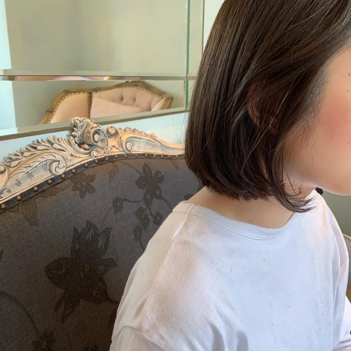ショート カラー カット ヘアカラー SAKINO ベージュカラーのヘアスタイル