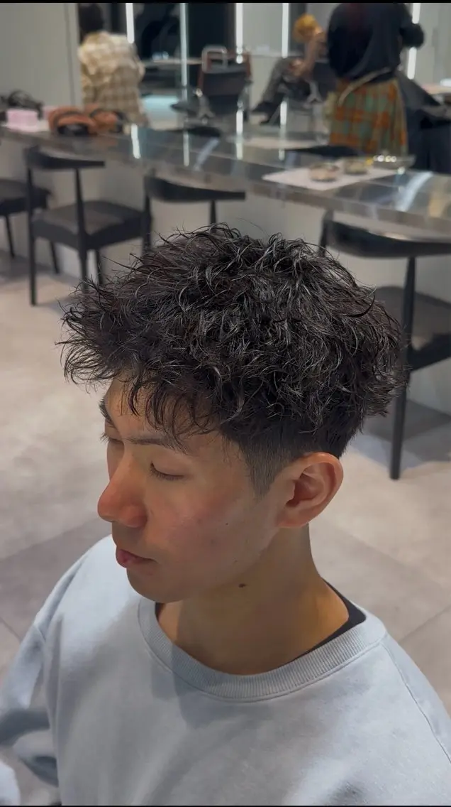 ショート パーマ 似合わせパーマ🔥 河浪 大智のヘアスタイル