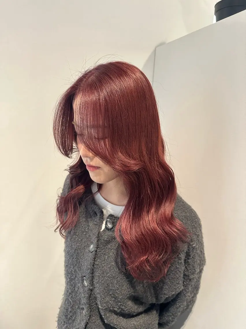 セミロング カット ヘアカラー トリートメント 暖色/ヘアアレンジ 🎀♡irohaのヘアスタイル